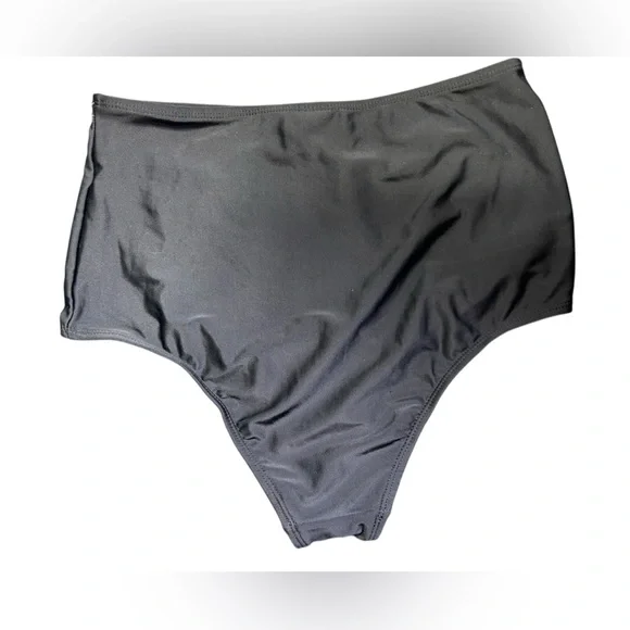 OLD NAVY black high waist bikini swim bottom separate size medium NWT - Picture 2 of 4